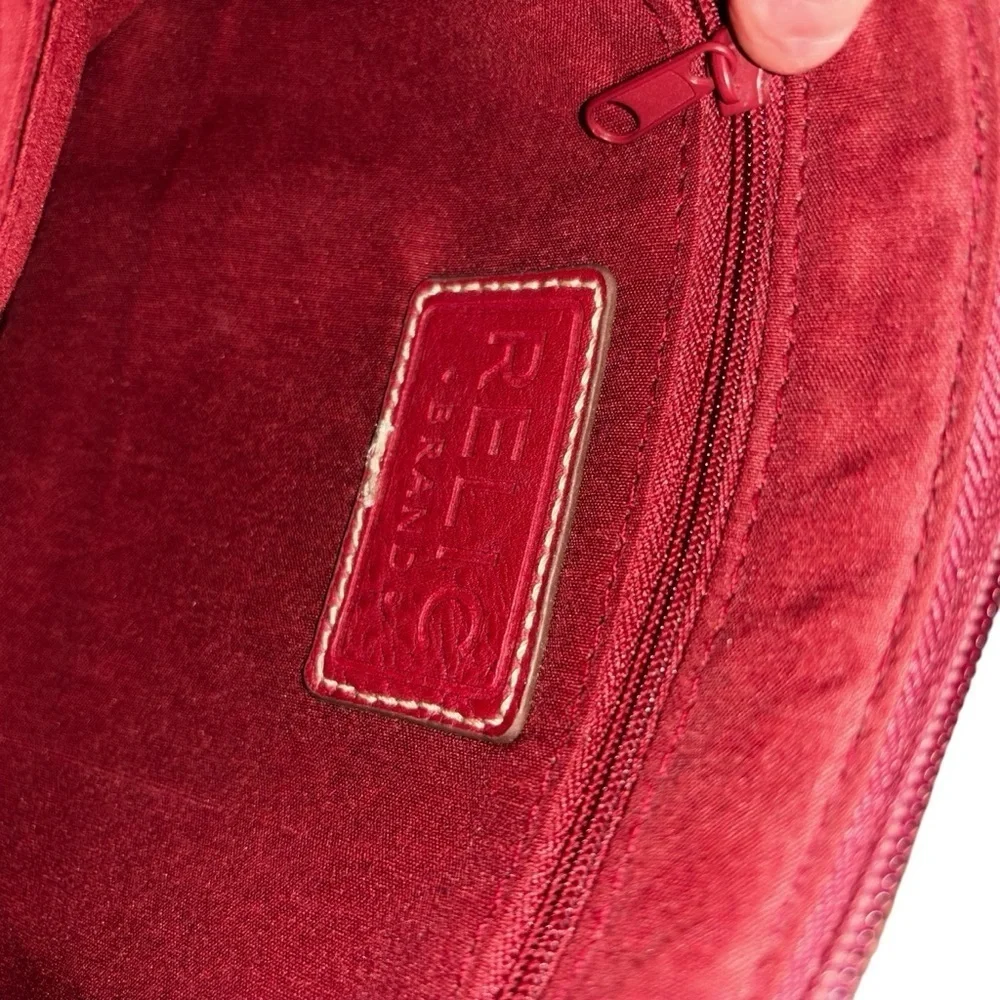 Relic Women's Crossbody Bag Red Leather Small Multi Compartment Card Slots